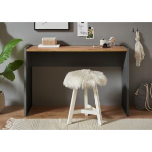 CITY Schlafzimmer Konsole Front/Korpus Anthrazit / Applikation Wotan Eiche Dekor Maße 120/78/40 cm