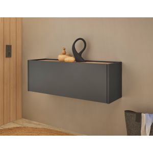 CITY Hängeschrank 47 Front/Korpus Anthrazit Applikation Wotan Eiche Dekor Maße 100/35/30 cm
