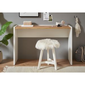 CITY Schlafzimmer Konsole Front/Korpus Weiss / Applikation Wotan Eiche Dekor Maße 120/78/40 cm