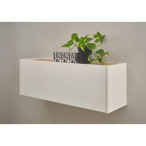 CITY Hängeschrank 47 Front/Korpus Weiss Applikation Wotan Eiche Dekor Maße 100/35/30 cm