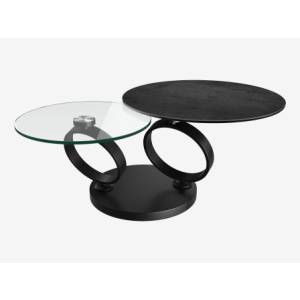 AKANTE EOLIA Black Couchtisch Glas/Keramikplatte wählbar 