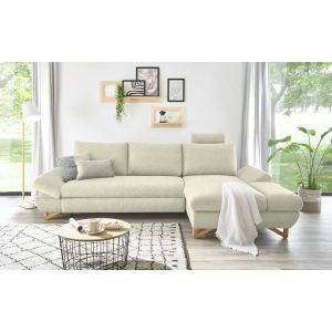 HALSTA Ecksofa mit Chaiselongue rechts in Strukturstoff 