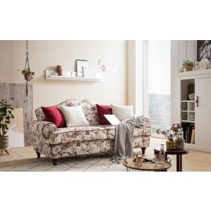 LUIZA Couch im Landhausstil 3-Sitzer Blumenmuster