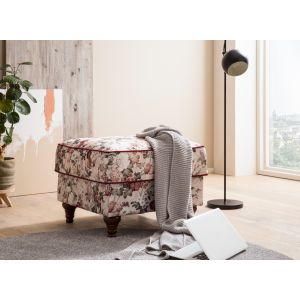 LUIZA Hocker 65 cm Landhausstil Blumenmuster