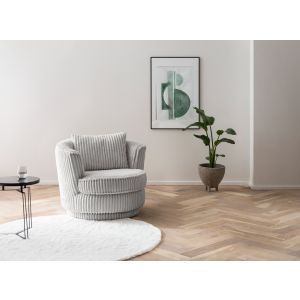SPIN/Maisie Drehsessel Cord grau Breite 95 cm 