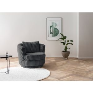 SPIN/Maisie Drehsessel Cord anthrazit Breite 95 cm 