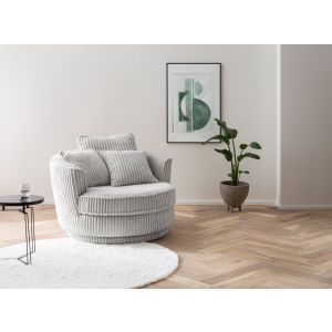 SPIN/Maisie Drehsessel Cord  grau Breite 120 cm 