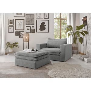 PIAGGE LOVESEAT Cordstoff Breite 125 cm + HOCKER  85 cm 