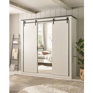 SHERWOOD Kleiderschrank Type 84 in 201 cm x 209 cm x 63 cm in 2 Farben