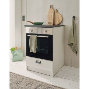 SHERWOOD Küche Herdumbau weiß 63/93/64 cm