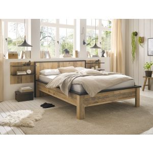 SHERWOOD BC Schlafzimmer Bettgestell LF 140 cm x 200 cm und 2 Panell  3 teilig