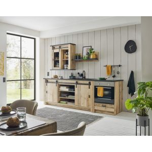 Küchenzeile Sherwood holzfarben o.E-Geräte