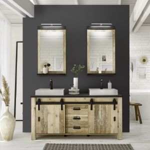 Sherwood Badezimmer Set 2- Doppelwaschtisch (Kombination)