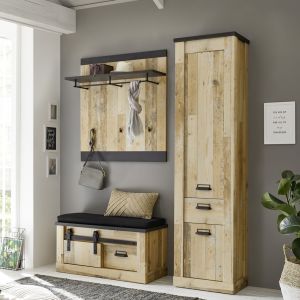 SHERWOOD Garderobenset  2 Old Style hell Dekor 3 teilig