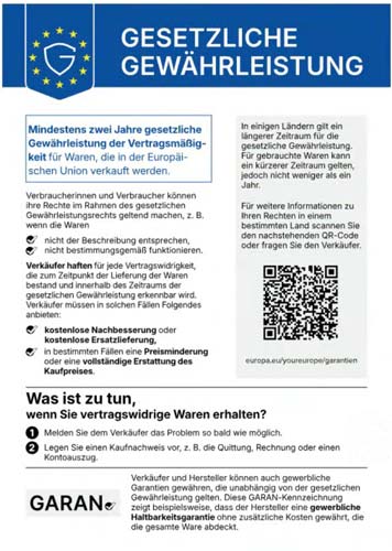 Gewährleistungslabel
