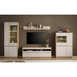 SONORA Kombination W2 Front  Kaschmir / Korpus in Eiche Artisan Dekor