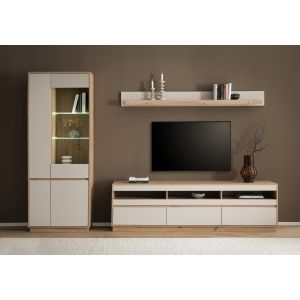 SONORA Kombination W4 Front Kaschmir / Korpus in Eiche Artisan Dekor