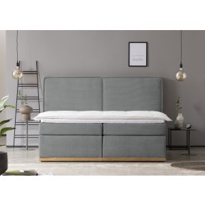 SHERWOOD Boxspringbett Liegefläche 200 x 200 cm Cord Anthrazit