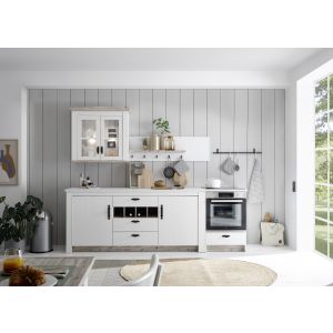 FLORENZ Küche K5 in Anderson white Pine/Applikation Oslo Pine 4 teilig