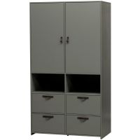 WOOOD Stage Kleiderschrank Kiefer Farbe  Grün/Seife  Maße H/B/T  185/103 /40 cm