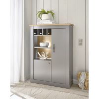 CHAMBORD Kommode Type 46  Maße 105/146/37 cm Light gray Applikation Artisan Oak Dekor