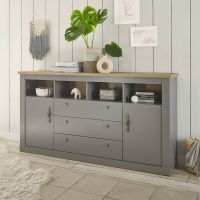 CHAMBORD Sideboard Type 55 Maße 200/104/44 cm  Light gray Applikation Artisan Oak Dekor