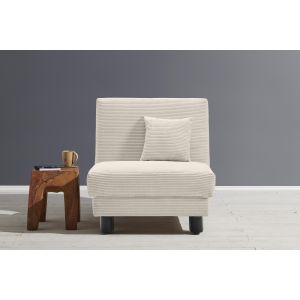 Schlafsessel Enny Cord beige 80 cm Liegefläche