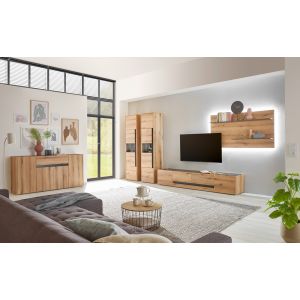 CITY Sideboard  51 Maße 170/87/40 cm Front/Korpus Evoke Applikation Anthrazit Eiche Dekor