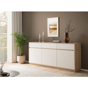 SONORA Sideboard 51 Front Kaschmir / Korpus in Eiche Artisan Dekor