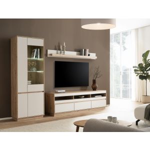 SONORA Kombination W4 Front Kaschmir / Korpus in Eiche Artisan Dekor