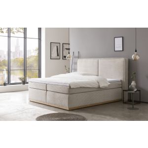 SHERWOOD Boxspringbett Liegefläche 180 x 200 cm Hellbeige