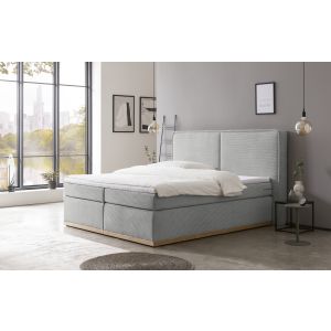 SHERWOOD Boxspringbett Liegefläche 180 x 200 cm Hellgrau