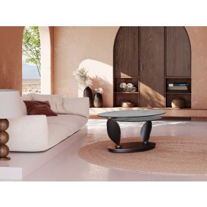 Akante Couchtisch Rosa Doppelkeramik Silver