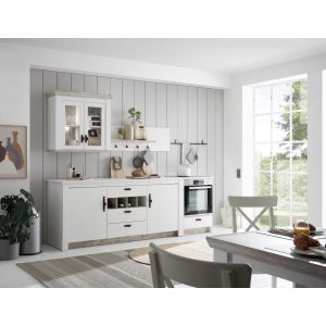 FLORENZ Küche K5 in Anderson white Pine/Applikation Oslo Pine 4 teilig