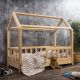 Kinderbett Hausbett Bett Riverbank 70x140 cm Kiefer massiv natur oder weiß -1
