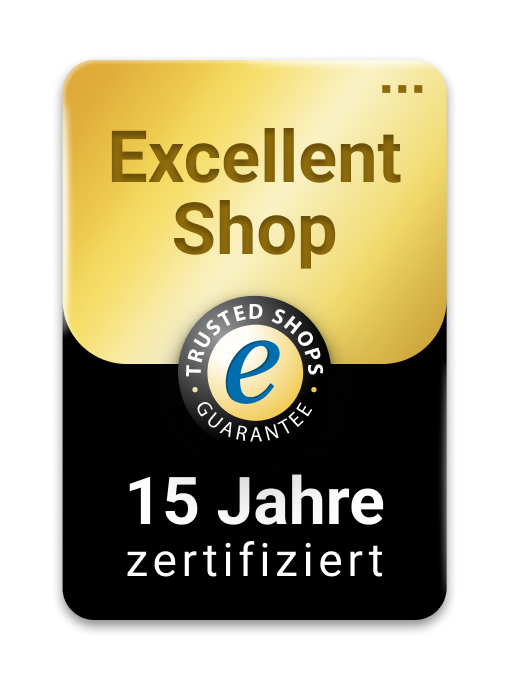 Trusted Shops Award - Excellent-Shop 15 Jahre